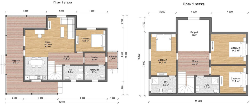 Планировка дома из СИП-панелей по проекту А1,5-190